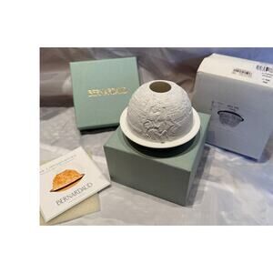 Bernardaud Limoges Rome Italy Porcelain Lithophane Tea Light Candle Holder